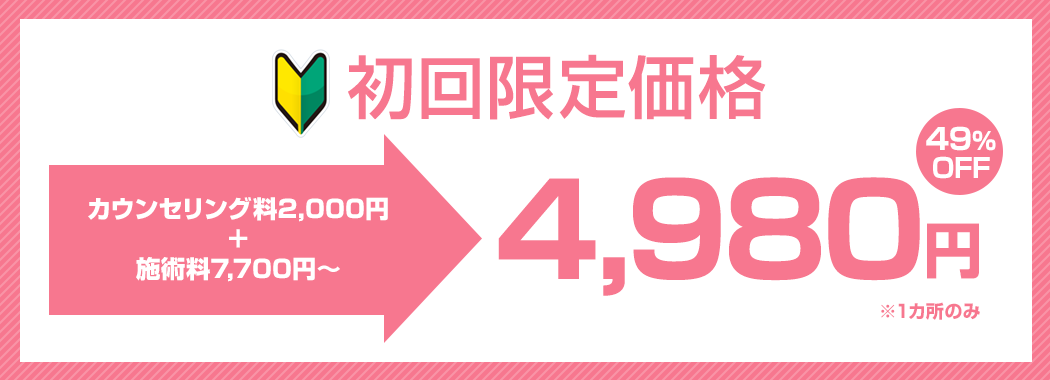 諦めていた症状を改善したい方。先着5名様限定割引!